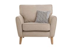 Hygena Olivia Fabric Chair - Natural